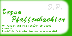 dezso pfaffenbuchler business card