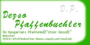 dezso pfaffenbuchler business card